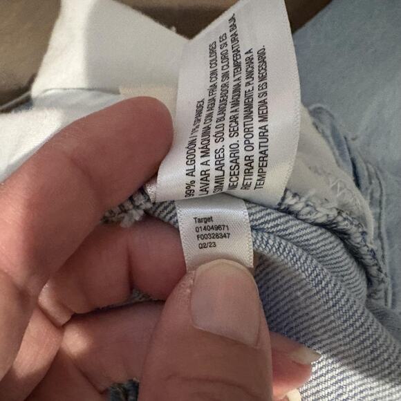 Light Wash Loose Jeans Womens 14 Blue Regular High Rise 90s Straight Denim Relax - Picture 12 of 13